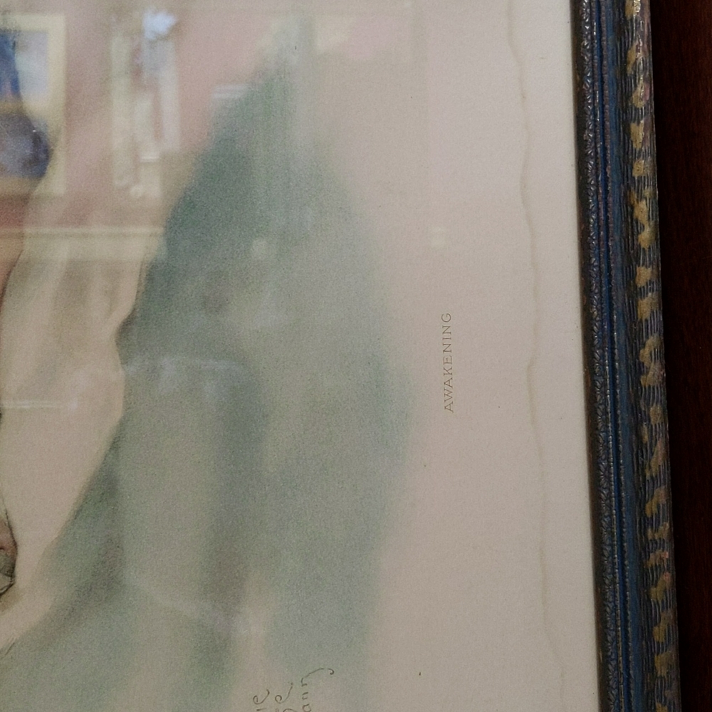 Antique Bessie Pease Gutmann "Awakening" - Picture 5 of 8